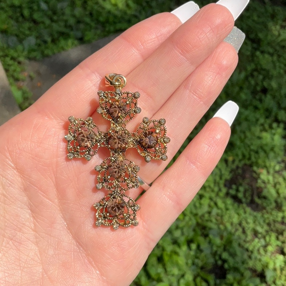 Gold Cross Necklace Pendant